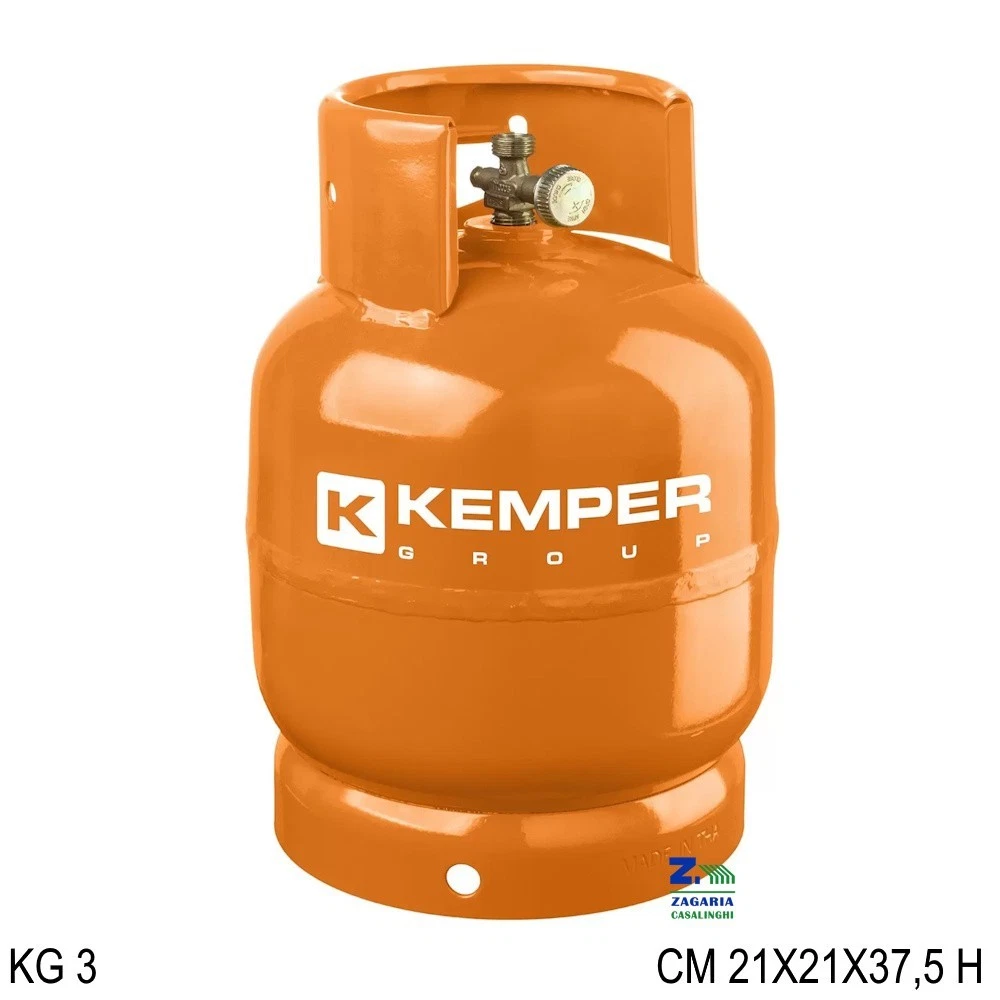 Bombola gas con rubinetto kg 5 vuota - De Rosa Srl