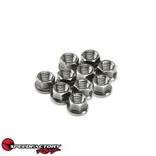 SpeedFactory Racing RAW Titanium M8 x 1.25MM 6-Point Nuts (10-Pack) SF-02-058-6