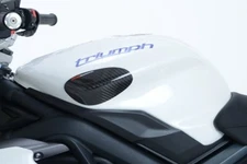 R&G CARBON FIBRE TANK SLIDERS FOR TRIUMPH DAYTONA MOTO2 765 2020 PAIR TS0017CG