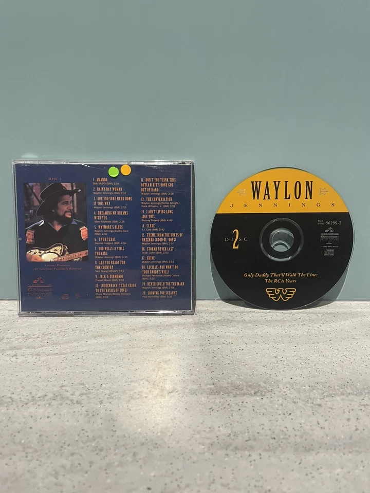 Waylon Jennings CD Only Daddy That’ll Walk The Line The RCA Years Disc 2 Only - Image 2 of 2