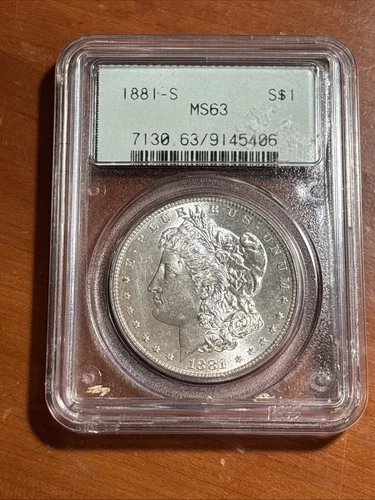 1881-S Morgan Silver Dollar - PCGS MS63 OGH