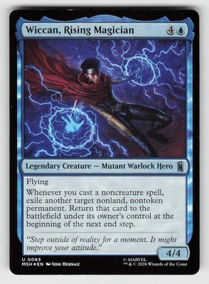 Foil Wiccan, Rising Magician 83 Uncommon Marvel Super Heroes Near Mint