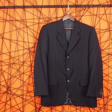Corneliani Super 100S Extrafine Merino Wool Blazer Suit Jacket Navy Blue Size 38