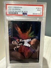 2021 Panini Obsidian - Color Blast Black Joe Burrow #CB10 PSA 9