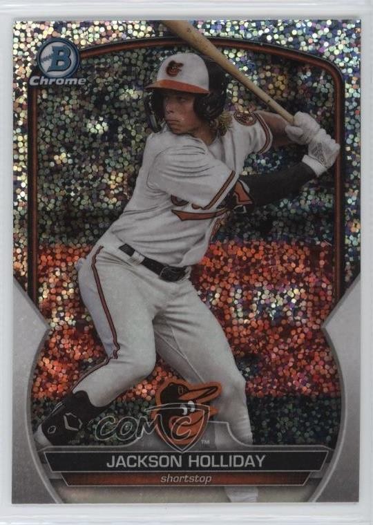 2023 Bowman Draft Chrome Sparkle Refractor Jackson Holliday #BDC-118 0nr3