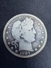 1907 Barber Silver QUARTER Dollar #2313