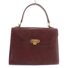 No brand handbag shoulder 2WAY lizard leather gold hardware red red /XZ GY11