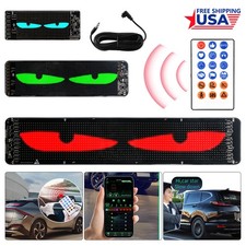 Programmable LED Car Display Bluetooth Custom Text Animation Devil Eyes Decor