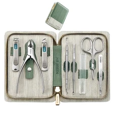 MR.GREEN 8-in-1 Manicure Set Surgical-Grade Steel Professional Nail Grooming Kit