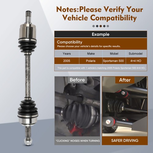 2x Front for Acura TSX Base 2004-2008 2.4L CV Axle Shaft Driver & Passenger Side - Picture 4 of 24