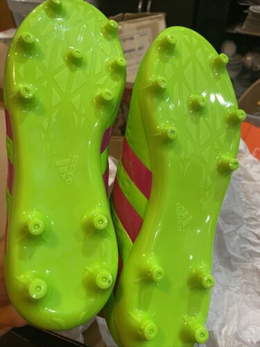 Adidas ACE 16.3 FG/AG J Green Football Boots Soccer Cleats US Size 3.5 - Picture 3 of 4