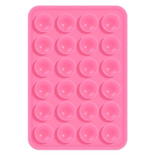 Silicone Suction Phone Case Adhesive Mount- Phone Sticky Grip for Light Pink - 第 3/7 張圖片