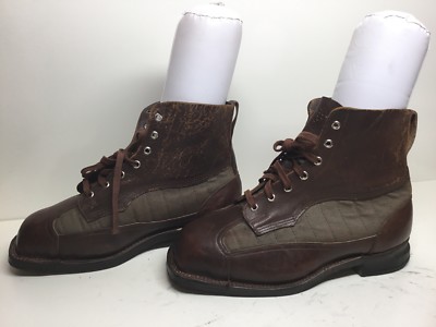 Men\'s Brown Leather Hiking Boots - Unbranded UNBRANDED BROWN FAUX. LEATHER HIKING WORK ANKLE MENS 8.5  main image 2