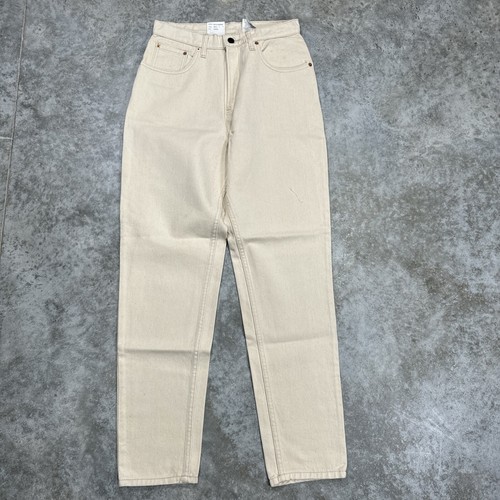 Y2K Jordache Jeans Womens 13/14 Classic Fit NWT High Waisted Cream 5 Pocket Mom - Picture 6 of 8