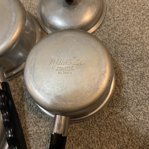 Vita Craft Aluminum Sauce Pans With Lids Lot Of 2 #200, 201,(K4) - Picture 7 of 7