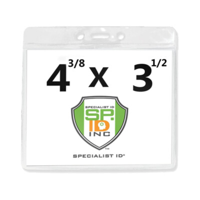 sleeve for id card 3X6 Vertical Badge Holder Clear Vinyl Credential Sleeve