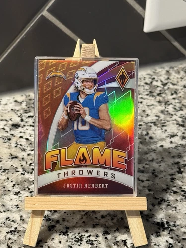 2020 Justin Herbert RC Phoenix Flame Throwers RED HOLO #d 127/299