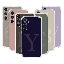 Shockproof Cover Personalised Initial Case For Samsung Galaxy S25 S24 FE A56 A36