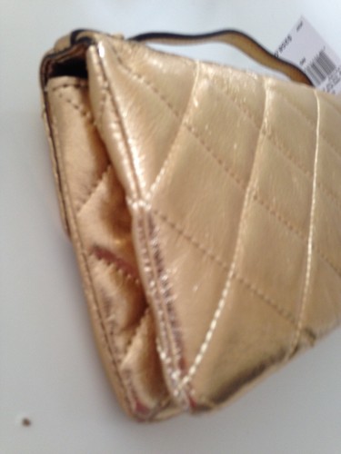 Michael Kors Sloan Quilted Crossbody Gold Handbag w/chain - Picture 4 of 4