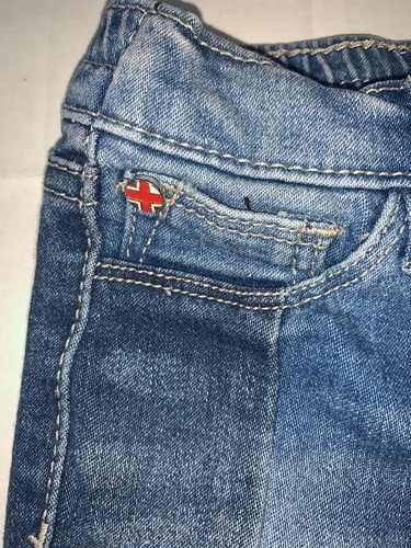 Preowned- Hudson Two Toned Stretch Denim Jeans Girls (Size 3T) - Picture 4 of 8