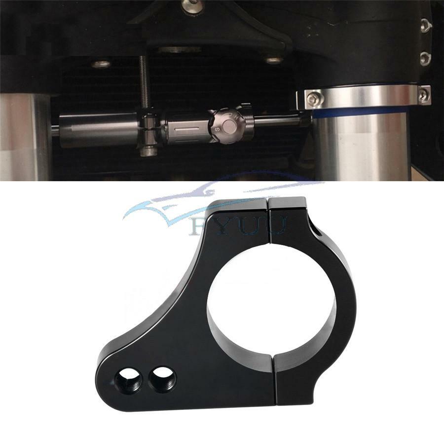 Motorcycle 43mm Diameter Steering Damper Fork Clamp Bracket Aluminum Alloy CNC E - Foto 2
