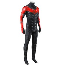 Red Nightwing Jumpsuit Robin Cosplay Costume Superhero Bodysuit Halloween Party