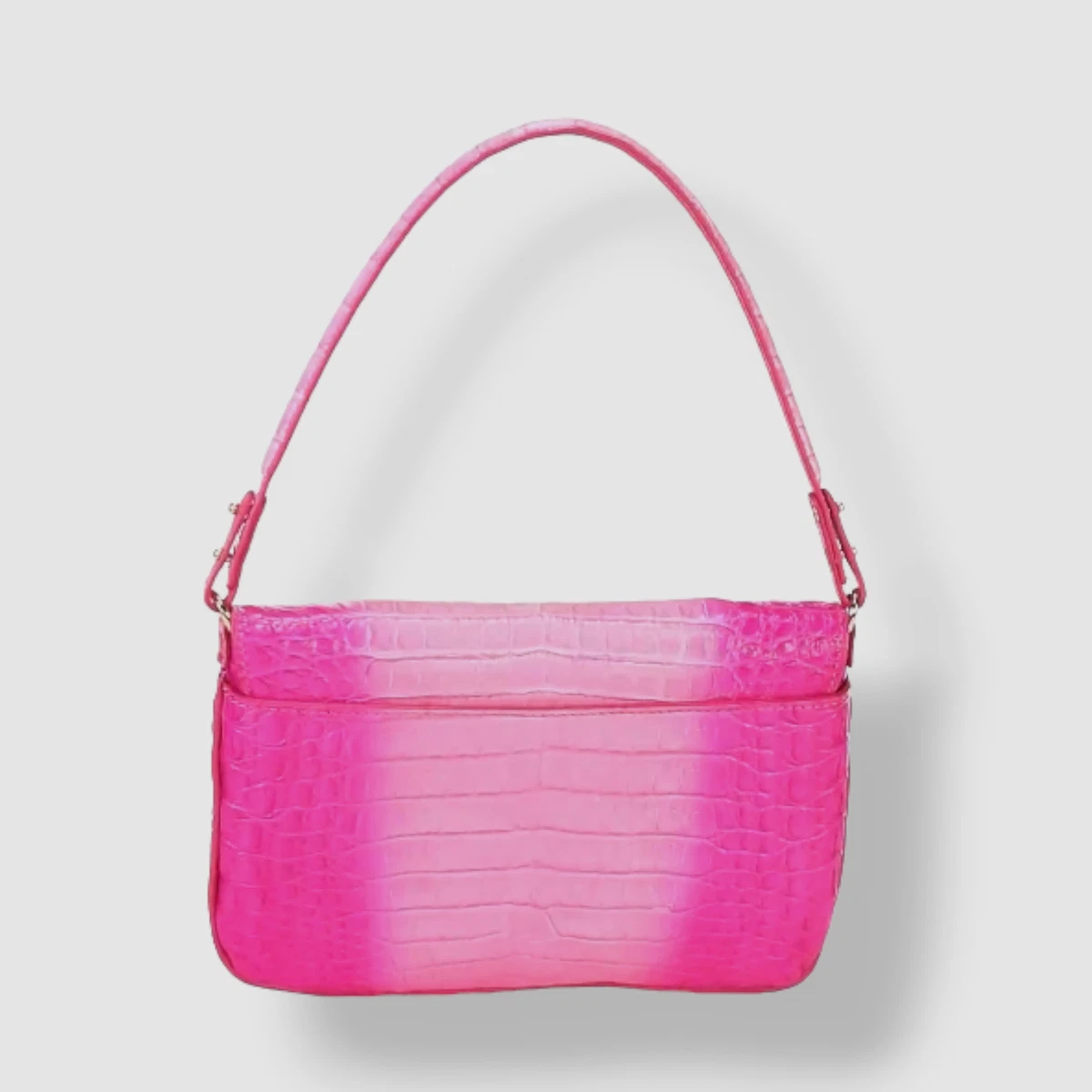 Pink croc hotsell bag