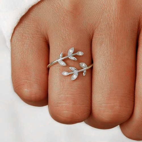 Leaves Leaves Ring Opening Adjustable - Picture 6 of 6