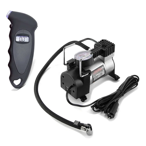 Reifendruckprüfer RM1 3V Set + Kompressor KM2 Tourtecs digital kabelgebunden