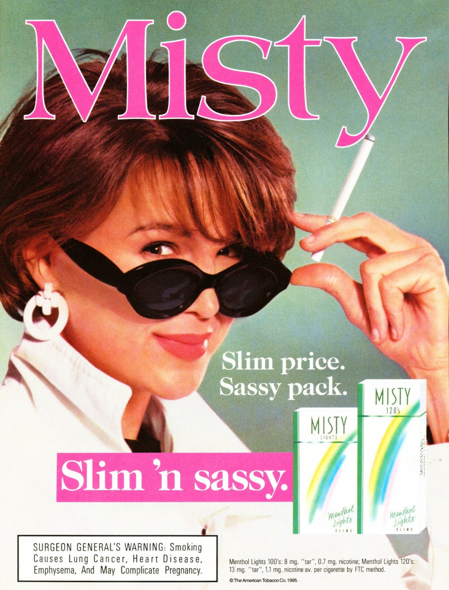 MISTY CIGARETTE AD #44 RARE 1995 VINTAGE OUT OF PRINT