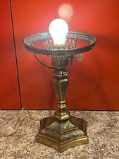 NEW FENTON VERY ORNATE VINTAGE STUDENT STYLE LAMP base, NO SHADE