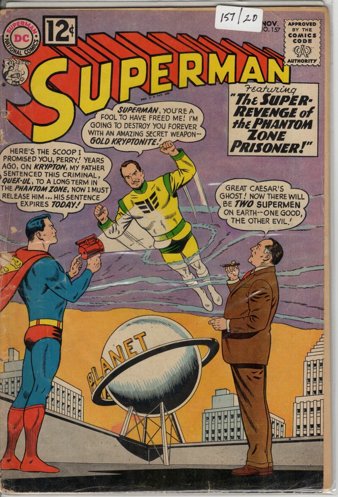 DC Comics: Superman “The Super Revenge of the Phantom Lone Prisoner” #157. 11/62