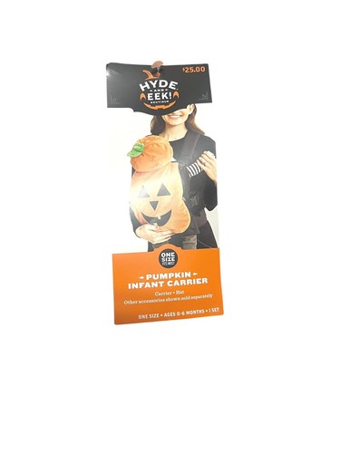 Hyde And Eek Pumpkin Halloween Infant Carrier Cover One Size 0 To 6 Months NEW - Picture 4 of 4