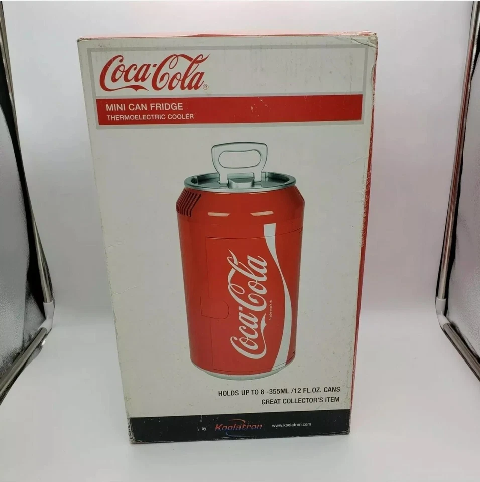 COCA COLA MINI CAN FRIDGE REFRIGERATOR THERMOELECTRIC COOLER 12VDC / 110AC - Image 2 of 4