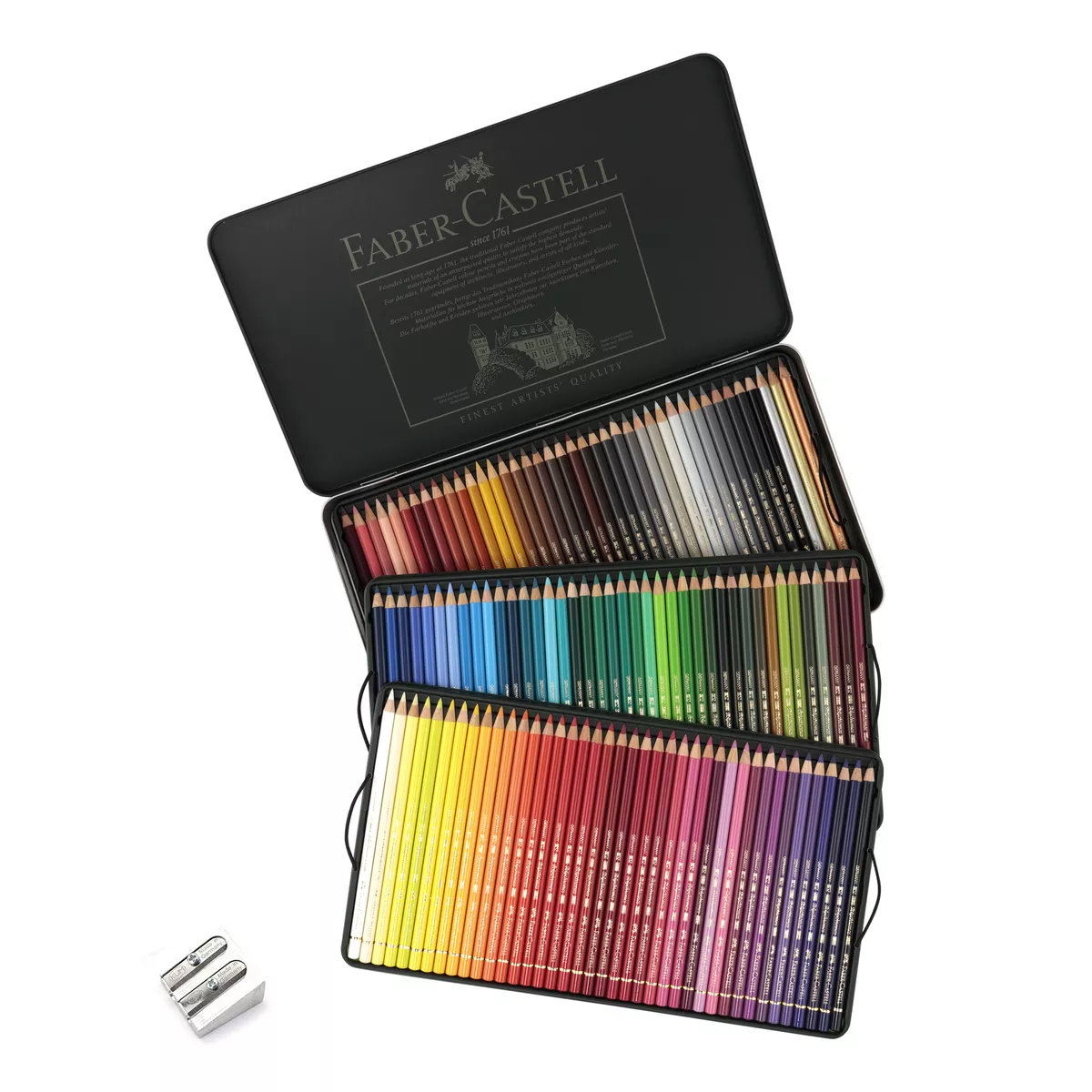 Faber-Castell Polychromos Artist Colored Pencils 120 Set w/ Pencil  Sharpener