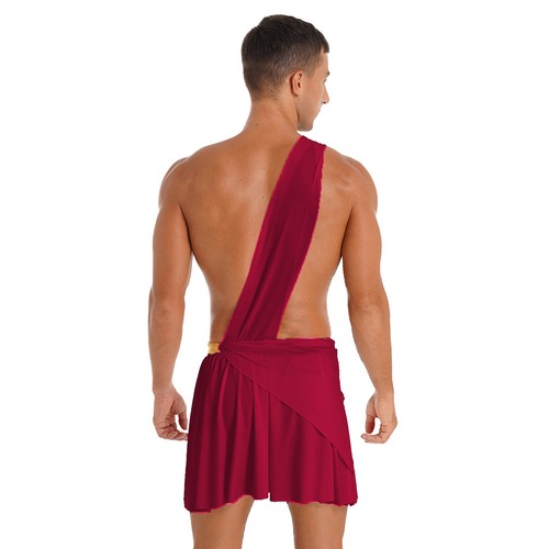 Hombres Vestido Un Hombro Correa Falda Toga Disfraz Adulto Ropa Interior Ropa de dormir romana - Imagen 34 de 48