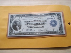 1918 $ 1 NATIONALCURRENCY CLEVELAND, OHIO