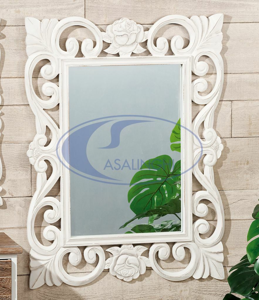 Specchio Moderno 59,5x79,5 cm Cornice MDF per Interior Design Pareti