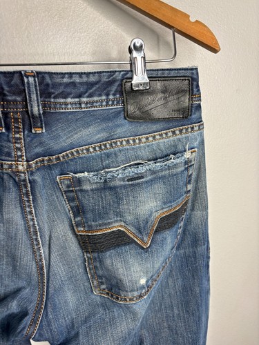 Diesel Zatiny Bootcut Jean Mens 33x30 Blue 100% Cotton Button Fly 5160 - Picture 6 of 11