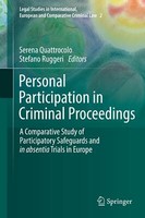 Personal Participation In Criminal Proceedings | Buch | 9783030011857