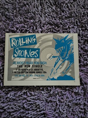 TPGM51 WERBUNG 5X8 ROLLING STONES: ''FAST HÖRST DU SEUFZEN'' SINGLE