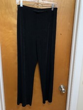 Travelers by Chico's Womens Black Slinky Pull On Stretch Pants Size 1