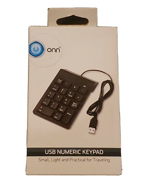 USB NUMERIC KEYPAD 18 FULL-SIZE KEYS Wired PC & MAC COMPATIBLE Plug & Play NEW
