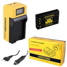 Batteria Patona + Caricabatteria Synchron per Toshiba Camileo H30,X100