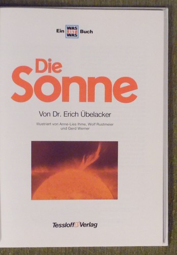 Was ist Was Band 76 , Die Sonne , Tessloff Verlag , HC , 1984 - Imagen 3 de 11