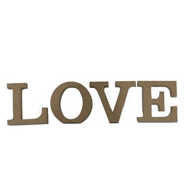 Love Schriftzug Deko Buchstaben Schrift MDF Holz Alphabet Tischaufsteller Herz 4
