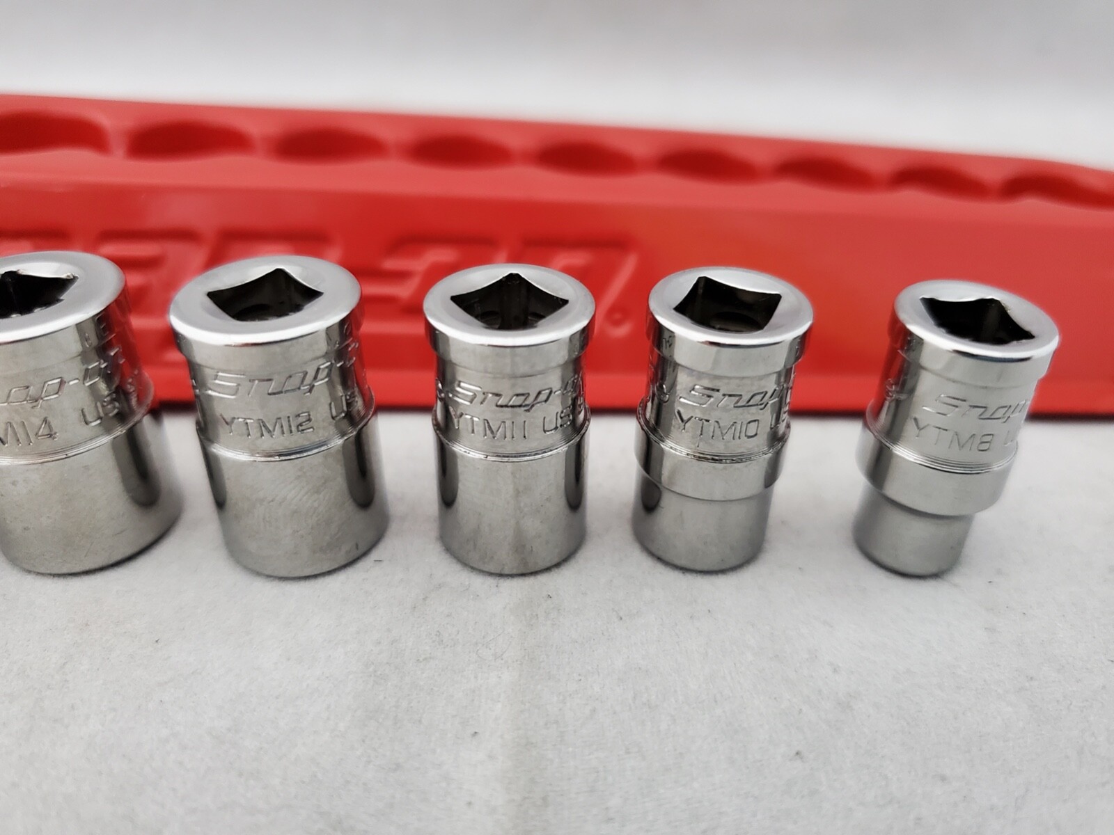 Snap On Flank Drive Xrta Shallow Socket Set, 7 Pcs SAE, 1/4" to 9/16" Ships Free V See Box USA