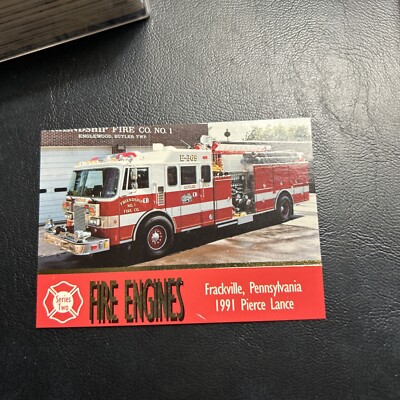 Jb98 Fama Fire Engines 1993 #158 Frackville Pennsylvania 1991 Pierce Lance