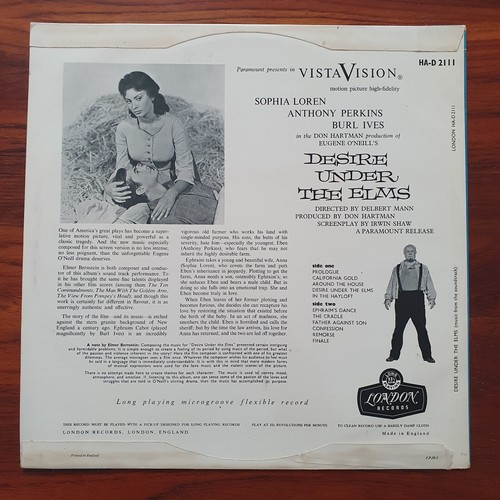 VINYL DESIRE UNDER THE ELMS Bernstein SOUNDTRACK LONDON HA-D 2111 UK 1958 LP EX - Bild 5 von 5