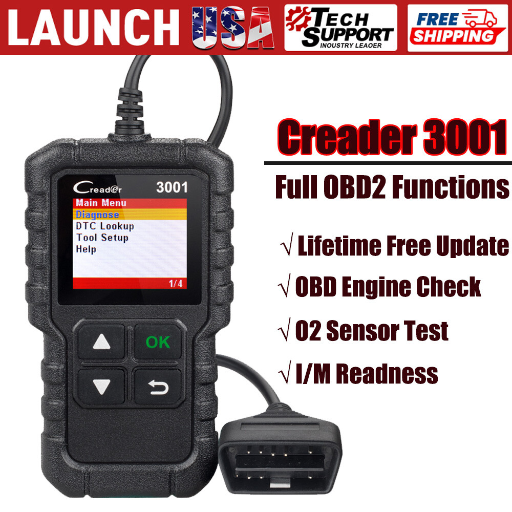 LAUNCH CR3001 OBD2 Scanner Code Reader Full OBDII Functions Auto Diagnostic Tool-image